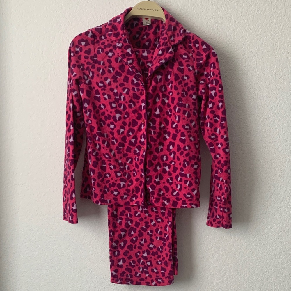 Total Girl Vibrant Pink Animal Print Pajama Set